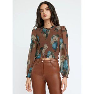 $ 138 Wilfred Tempest Blouse Smocked chiffon blouse size XS women's